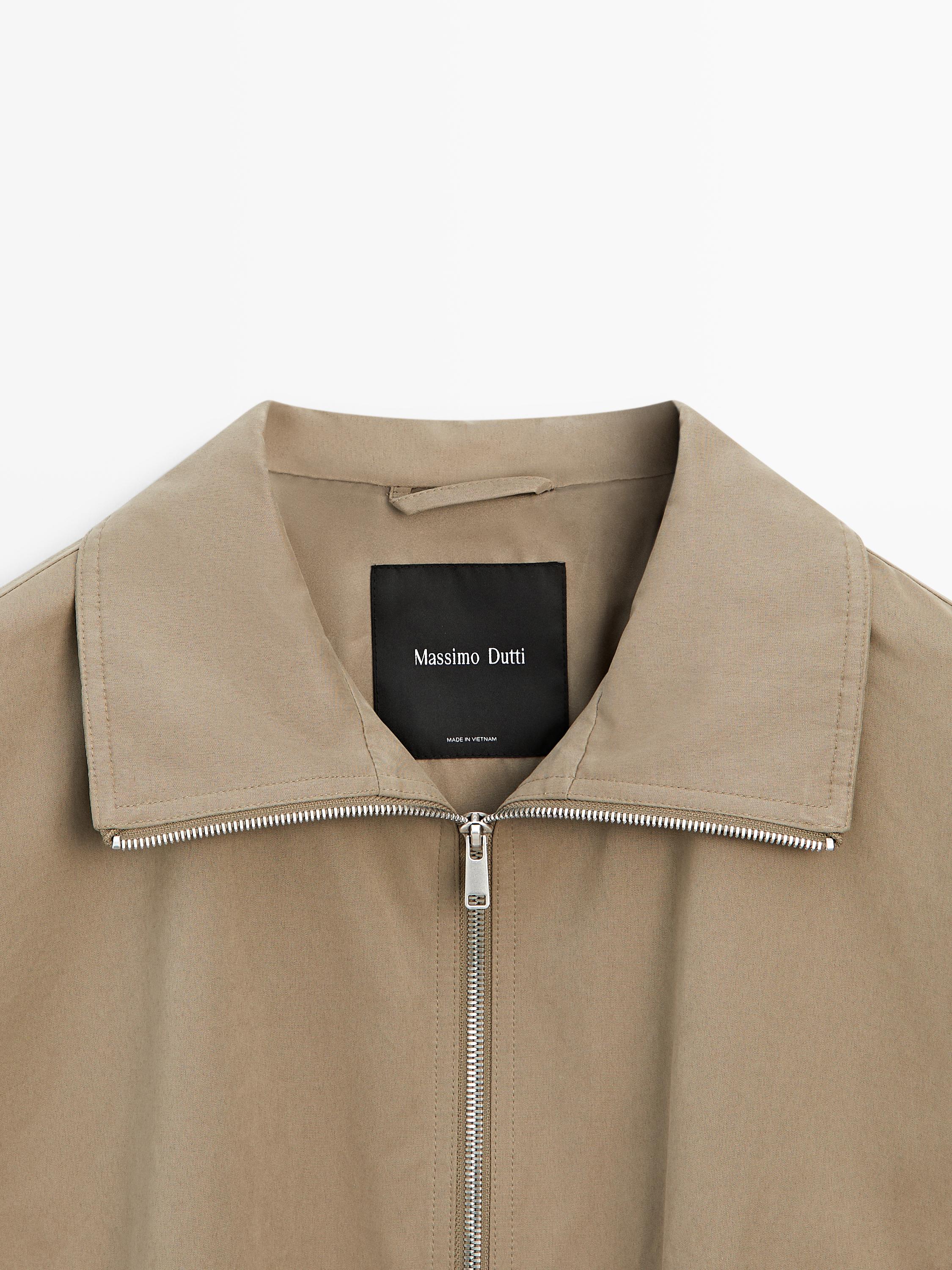 Cotton blend bomber jacket